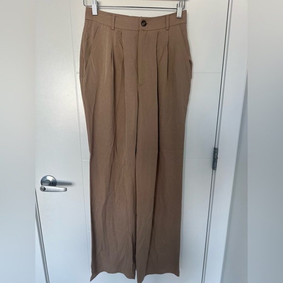 Reformation Mason High-Waist Wide-Leg Trousers | Size 4 | TENCEL™ | Made in USA - Picture 5 of 12